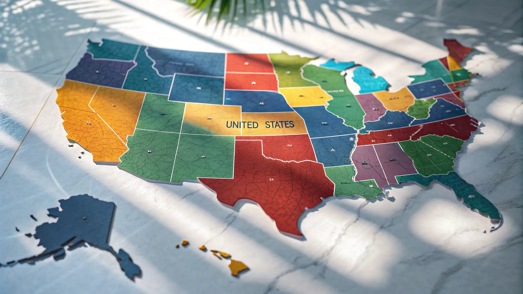 A map of the United States highlighting the states where Sentinel Power Wash LLC provides its power washing services.